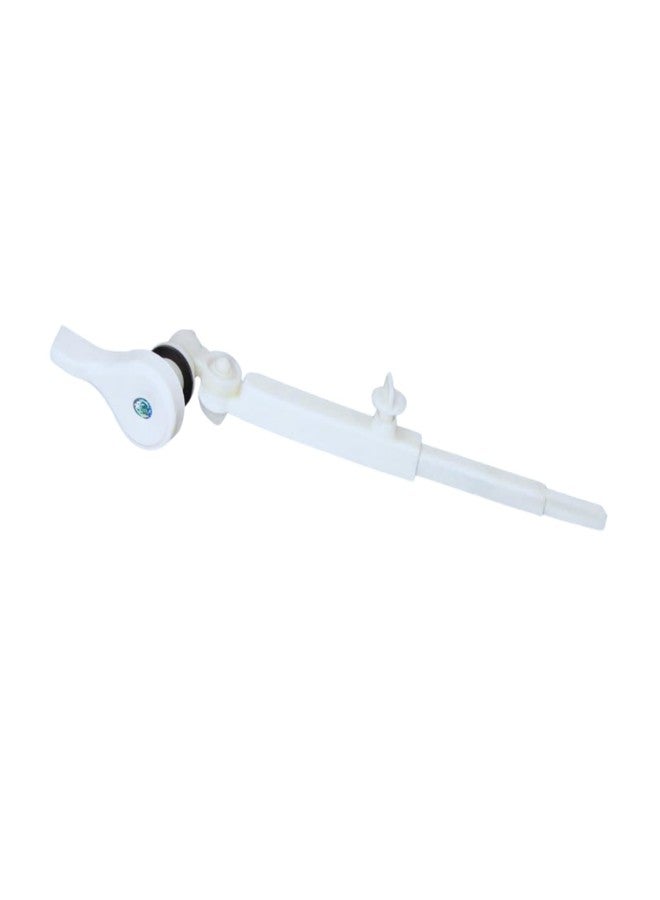 KINIK Plastic Adjustable Toilet Flush Tank Lever Handle | Universal Front Mount Flush Handle Replacement for Cisterns | Durable, Easy Installation | White | Pack of 1 - Image 1